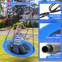 Hapfan 65 ft Ninja Warrior Obstacle Course for Kids with Swing, Ninja Rope Course with 11 Obstacles for Backyard Outside, Tree Slackline Jungle Gym Outdoor,