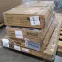 Pamapic 7 PCS Outdoor Dining Set, Spacious HDPE Outdoor Table and Chairs, Wood Grain Patio Furniture Sets with Elegant Armrest, All-Weather Patio Dining Table with Umbrella Hole, Black (7-Piece Rectangular (Seats 6))