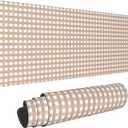 Brown Gingham Large Gaming Mouse Pad 31.5 x 11.8in Keyboard Mouse Mat Desk Keyboard Pad for Work, Play, Office, Home with Non-Slip Rubber Base Stitched Edges