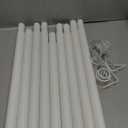 VOIIY White Long Curtain Rods for Windows 72 to 144 Inch(6-12 Feet), Heavy Duty 1'' Diameter Adjustable Window Drapery Rod, Modern and Simple Decorative End Cap Finish, Matte White (36''-144'')