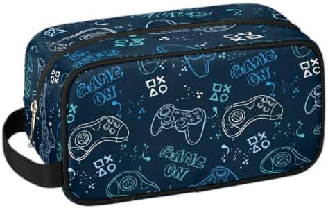 LLCXCSI Boys Travel Toiletry Bag, Kids Waterproof Hanging Dopp Kit, Game Controller Wash Bag with Large Capacity for Travel, Sports, Shower