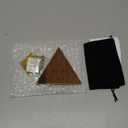 Estune 1 Set 4.3 Inch Walnut Wooden Triangle Peg Game Portable Board with Storage Bag Classical Peg Triangular Game for Adults Family Friends Home Winter Holiday Christmas Party