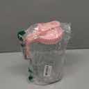 64 oz Glass Pitcher with Lid, Large Wide Mouth Mason Jar with Pour Spout, Pink Sun Tea Jar for Outside, Glass Water Pitcher Great for Drink, Cold Beverages and Breast Milk