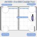 2 x Monthly Planner 2025-2026 (7.4'' x 9.6''), Jul 2025-Dec 2026, 18 Months Calendar Academic Planner, Agenda with Bookmark & Pocket, Perfect for School & Work, 120GSM Paper, Black