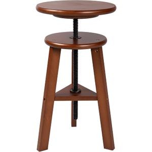 DJAR Wooden Drafting Stool, Beech Wood, Artist Stool Chair with Adjustable Height, Supports Up to 180 Lbs, for Artists, Home, Kitchen, or Office, Walnut, 19.09 inches x 12.6 inches