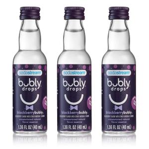 SodaStream - Blackberry bubly Drops, Unsweetened Natural Flavor, No Calories or Sweeteners, Makes 36 cans, Seltzer Flavor, 4 Fl Oz (Pack of 3)