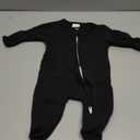Hikido Baby Romper 100% Organic Cotton Pajamas One Piece Long Sleeve Zipper Footie Onesie for Baby (0-3 Months, Black)