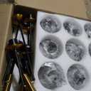 8 Light Glass Globe Ceiling Light Black and Gold Mid Century Flush Mount Sputnik Light Fixture Bubble Chandelier Living Room Farmhouse for Dining Room Kitchen Bedroom