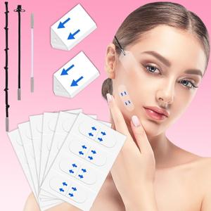 NBF Face Neck Tape Lifting Invisible, Face Lift Tape, 140 PCS Instant Facelift Tape with 9 Strings, Makeup V-Shaped Face Tapes for Lifting Sagging Skin Double Chin Eyes Wrinkles SA7