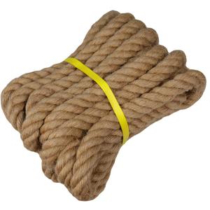 Twisted Manila Rope Jute Rope (1 Inch x 10 Feet) Natural Thick Hemp Rope for Crafts, Nautical, Railings, Hammock, Decorating