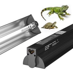 GlowUp 22inch 24W T5 5.0 UVB Light for Reptiles Light Fixture Combo Kit Reptile Lamp Tube Terrarium Hood UVB Light for Bearded Dragon Rainforest Dwelling Reptiles, Chameleons, Iguanas, Turtles
