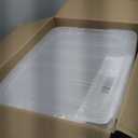 IRIS USA 32 Qt Stackable Plastic Storage Bins with Lids, 6 Pack - BPA-Free, Made in USA - See-Through Organizing Solution, Latches, Durable Nestable Containers, Secure Pull Handle - Clear (32 Qt. - 6 Pack, Clear)