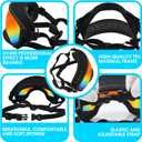 Pacify Dog Goggles for Large Dogs, UV Protection Dog Sunglasses with Adjustable Strap for Large Dog Pet Glasses