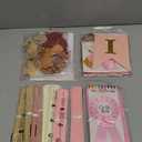 Pink Baby Shower Decorations with Ivory White Paper Pom Poms Rose Gold Dusty Pink Balloons Banner for Gender Reveal Birthday Party Baby Shower Decorations