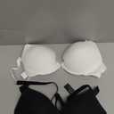 Amazon Essentials Women's Underwire Push-Up Padded Cotton Bra, Supportive, Pack of 2, Black/ White, 36B