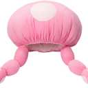 ComfyCamper Mushroom Hat Costume for Adults - Womens Mens Pink Red White Cosplay Halloween Costumes Boys Girls Women (One Size)