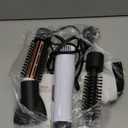 Conair Double Ceramic 3-in-1 Hot Air Brush, Interchangeable Attachments: 1-Inch Thermal Brush, -Inch Boar and Nylon Bristle Brush, and Concentrator, Voluminous Curls & Straight Styles, White