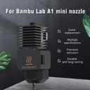 4-Pack Bamboo A1 mini/A1 Hotend Kit, 0.2/0.4/0.6/0.8mm Hardened Steel Nozzle for Bambu Lab A1/A1mini, 3D Printer Print Head Replacement Nozzle for Bambu A1 Parts Precision & High-Speed Printing