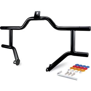 Engine Guard Flat Out Crash Bar Fits for Harley Touring Street Glide Road King Electra Glide Ultra Limited 2009-2024 Models (Gloss Black Crash Bar)