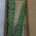 Christmas Tree Taper Candles Hunter Green Spruce CandlesChristmas Decor Decoration,Set ot 2,(Hunter Green) 10.5inch