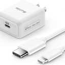 iPhone Fast Charger [Apple MFi Certified], 20W iPhone High Speed USB-C Charger Plug with 6FT USB C to Lightning Cable Cord for iPhone 14 13 Mini Pro Max 12 11 XS XR X iPad AirPods, White