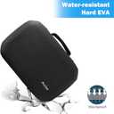 ProCase Hard Travel Case Compatible for Meta Oculus Quest 2 VR Gaming Headset, Shockproof Carrying Bag with Shoulder Strap for Controllers Accessories Storage, Also Fits Elite Strap -Black