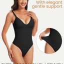 Bodysuits for Women, Tummy Control Full Body Shapewear, Seamless Deep V Neck Thong Body Suit