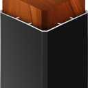 CroBlissful 1 Pcs 4 x 4 x 39" Vinyl Post Wrap Cover, PVC Black Column Sleeve Weatherproof Kit for Porch Posts, Deck, Fence, and Mailbox, Easy Installation Outdoor Post Protectors Wrap