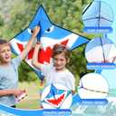 Leitee 6 Pack Large Kite for Kids and Adults Butterfly Kite for Kids Age 4-8-12 Dragonfly Owl Parrot Eagle Goldfish Teens Toy Easy to Fly for Game Beach Outdoor Activities Gifts(Ocean Style)