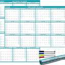24" x 36" Exellewis 2025 Wall Calendar, Wet & Dry Erase Laminated, Yearly Wall Calendar, Horizontal/Vertical Annual Planner, 12 Month January to December for Easy Planning, Organizing