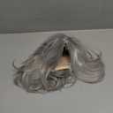 SEVENCOLORS Short Grey Wigs for Women Lace Front Silver Gray Short Wavy Bob Wigs Natural Hair Synthetic Wigs for Older White Women