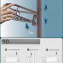 SEIRIONE Rustproof Shower Corner Caddy Organizer for Bathroom, Tension Pole with 4 Baskets, for Bathtub Storage Rack, 34 to 116 Inch Height, Bronze