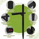 Colingmill Mailbox and Post Combo, Black Wooden Mailbox Post for Outdoor Home Yard Classic Style