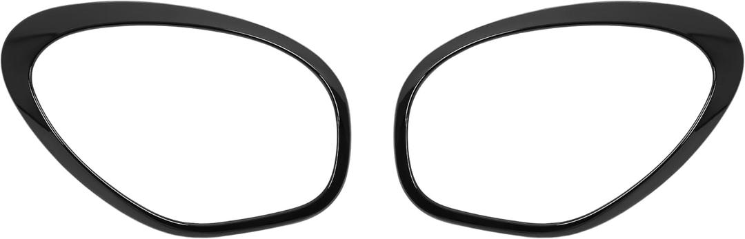 Left&Right Headlight Bezel Compatible with 2011-2016 Mini Cooper Countryman 2013-2016 Mini Cooper Paceman Front Headlamp Door Cover Trim Gloss Black Plastic(ABS) Driver Passenger Side