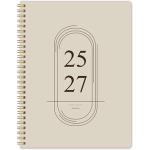 2026-2027 Monthly Planner, Jan 2026-June 2027, B5 (7" x 9"), 2 Year Monthly Planner, 24 month Calendar, Simple Calendar Planner Notebook Soft PVC Cover, Suitable for Schools & Offices, Beige