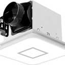 Bathroom Fan with Light110CFM 1.0 Sones 1200lm LED Light 3000K/4000K/5000K Selectable120V 43W Quiet Bathroom Ventilation Exhaust Fan for Shower/Restroom/Office/Home(silver)