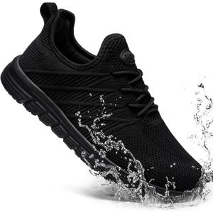 Non Slip Work Shoes for Women Slip On Sneakers Water Resistant Shoe Slip Resistant Food Service Zapatos Antideslizantes para Mujer, Black  (7, Polar Night)