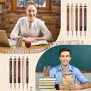 Kosiz 50 Pcs Teacher Pens Gifts Bulk Appreciation Inspirational Pens Bamboo Ballpoint Thank You Gifts for Teacher from Students Office Supplies Thanksgiving Christmas Party Favors(Multicolor)