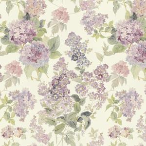 Floral Peel and Stick Wallpaper Pink Purple Lilac Flower Wallpaper Removable Contact Paper Self Adhesive Green Leaf Wall Paper for Bedroom Furniture Decor 17.3X120IN