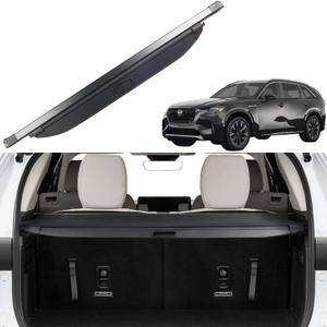 Cargo Cover for CX90 2024 2025 for Mazda CX-70 Accessories Rear Trunk Cover Rear Trunk Security Cover Shielding Shade, Black