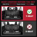 Freesoo For 4Runner Seat Covers 7 Seats 2011-2024 | Custom Fit For Toyota 4Runner, Waterproof Faux Leather, Full Wrapped, Airbag Compatibility, Easy To Clean, 3-Row, 7 Seats Only