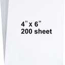 200 Sheets 4" X 6" White Cardstock, Heavyweight Cardstock Sheets Blank Invitation Paper Greeting Cards Printable, 75lb Cover 200 GSM/White