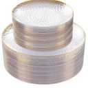 Rubtlamp 60Pcs Clear Plastic Plates,Clear Disposable Plates With Gold Rim,Heavy-duty Gold Plates,Hammered Party Plates Include 30Clear Dessert-Platos,30Dinner-Platos for Wedding, Party