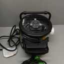 BioGreen Electric Greenhouse Heater & Fan with Digital Thermostat PALMA | 1500 Watts, 5100 BTU/hr | 5800 ft/h Air Circulation -58 to 210.2F | Stainless Steel | Spraywater Proof (Black)