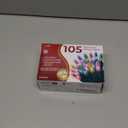 Warm Multi Color Christmas Lights - 20 ft String of 105 Incandescent Mini Bulbs Multifunctional Lighting Modes, for Decorative, Bedroom, Outdoor, Xmas Twinkle Tree Lights with Green Wire Total 21.6 ft