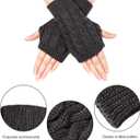SATINIOR 4 Pair Fingerless Gloves for Women Men Crochet Thumb Hole Winter Knit Arm Wrist Warmer Mitten Typing Driving