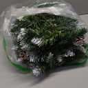 LAVEVE Pre-lit Christmas Garland 9 FT with 100 Warm Lights, Battery Operated Xmas Garland with Cedar Cones and Red Berries, Christmas Decoration for Mantle Fireplace Stair Railing Porch