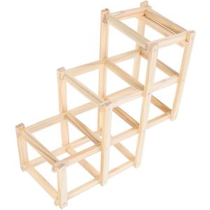 Toyvian Wooden Hamster Climbing Ladder Toy for Active Exploration and Chewing Safe Natural Wood Educational Accessory for Pet Cages for Hamsters Rats and Animals