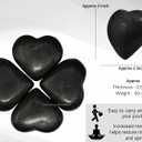 Amazing Gemstone Shungite Crystal Heart Palm Stone - Pocket Massage Worry Stone for Natural Body Chakra Balancing, Reiki Healing and Crystal Grid