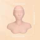 Esthetics Mannequin Head with Shoulders, Cosmetology Mannequin Head with Acupuncture Points, Soft PVC Mannequin Head for Facials Massage, Wigs Hat Display, Makeup Practice